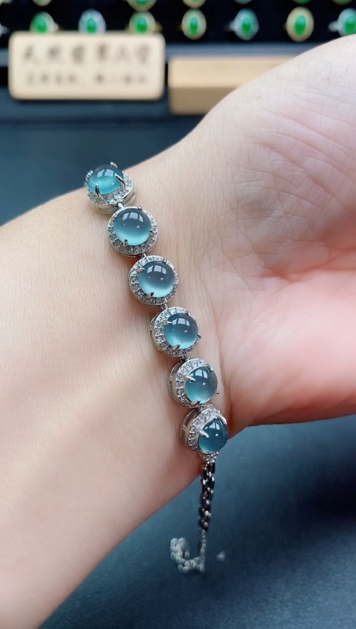 银S925镶嵌戒指翡翠1