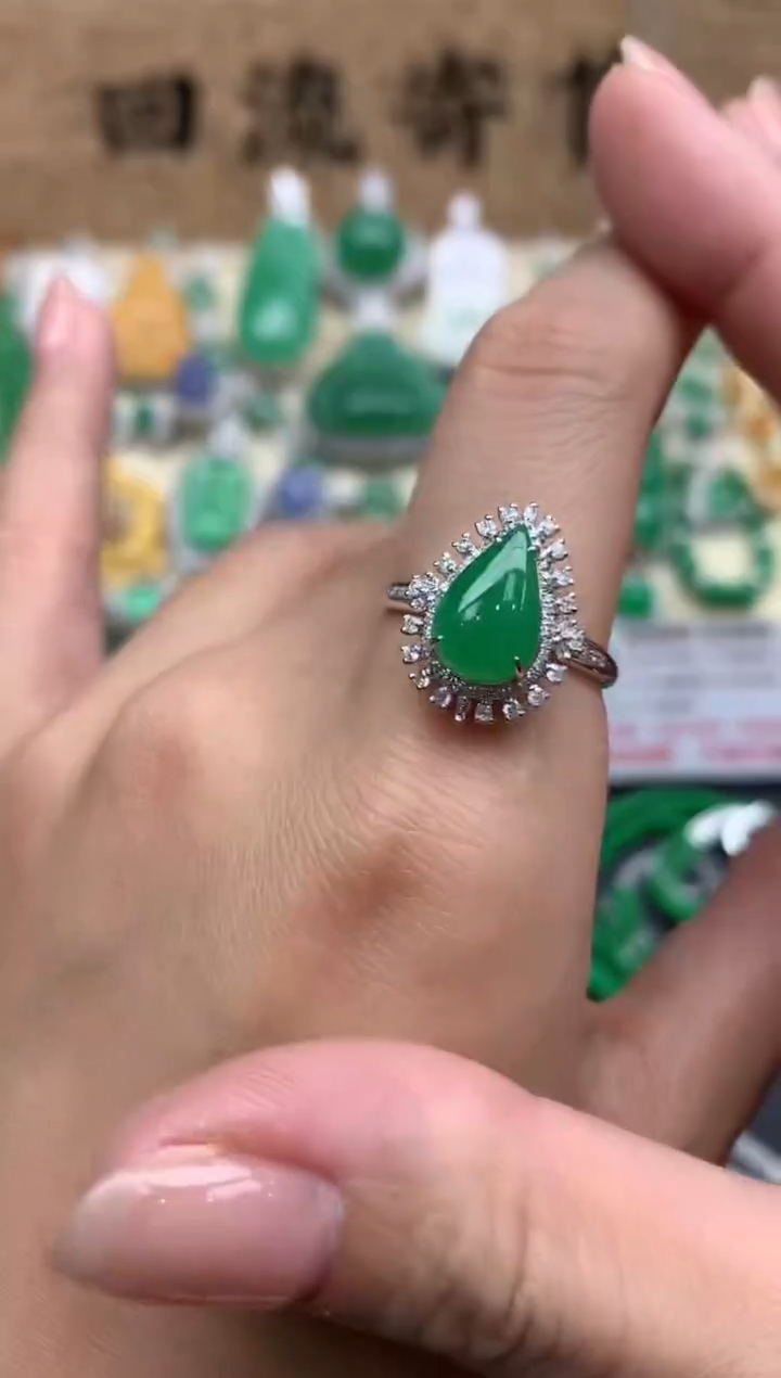 【闪购商品】翡翠戒指18K金镶嵌642-中国好珍宝