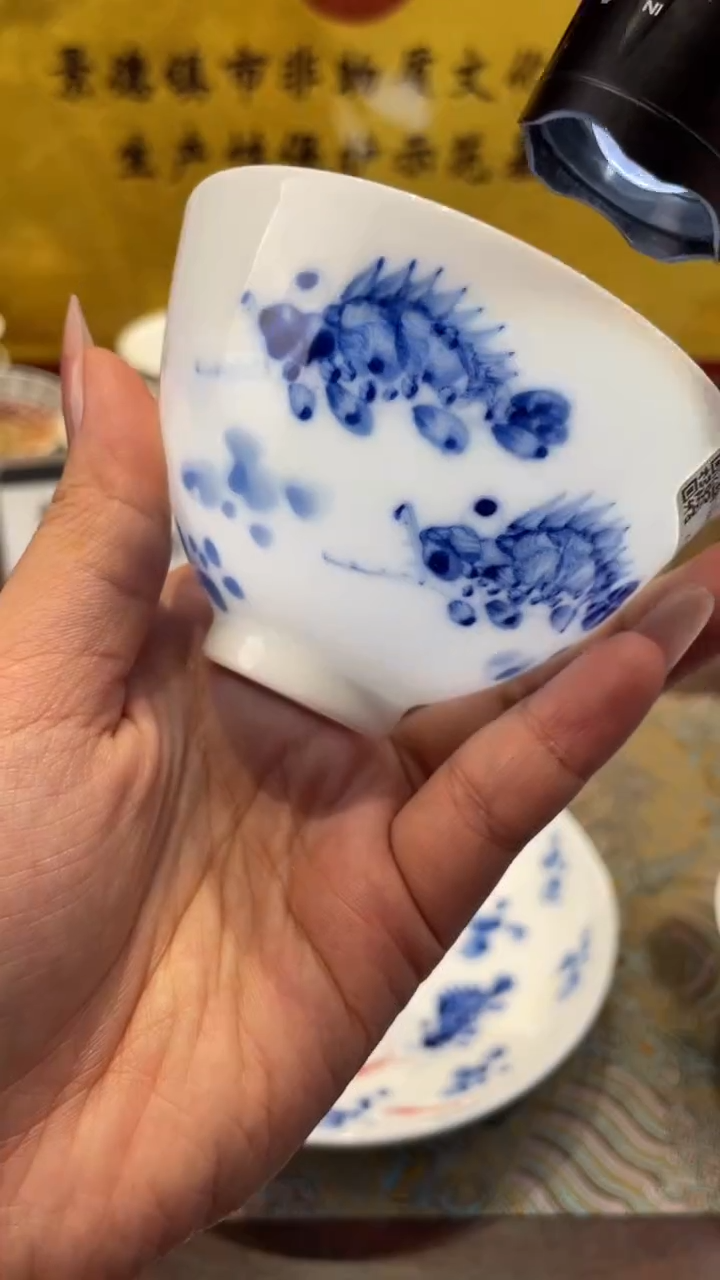 杯子瓷景德镇手工手绘陶瓷