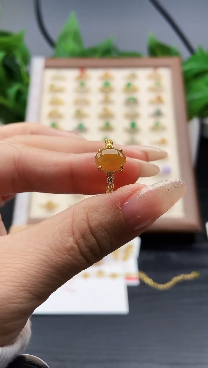 银S925镶嵌戒指翡翠12