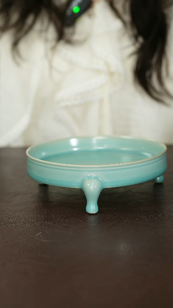 摆件原矿汝宋汝瓷476微瑕