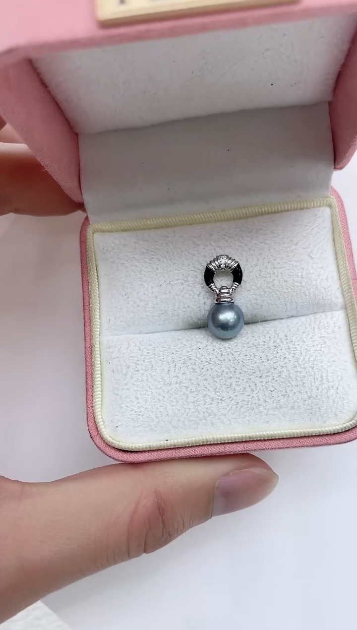 【闪购商品】海水珍珠吊坠(不含链)银S925镶嵌海水珍珠吊坠