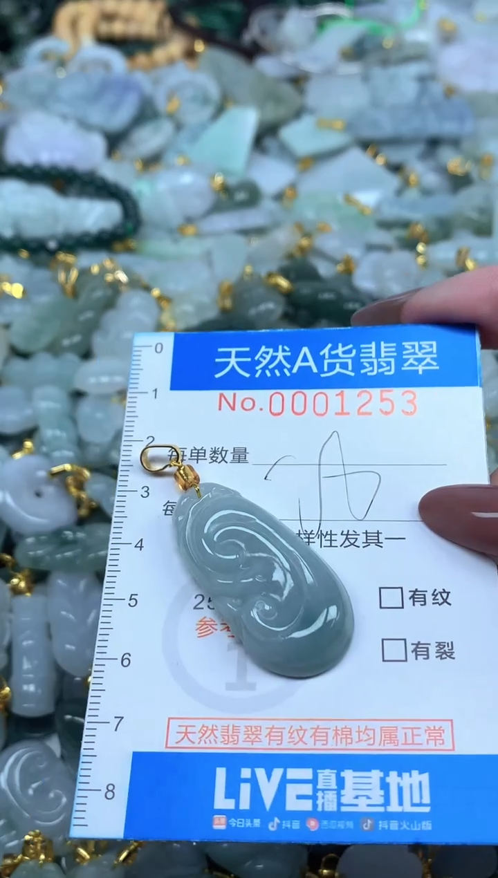 颈饰未镶嵌翡翠净货挂件-1253