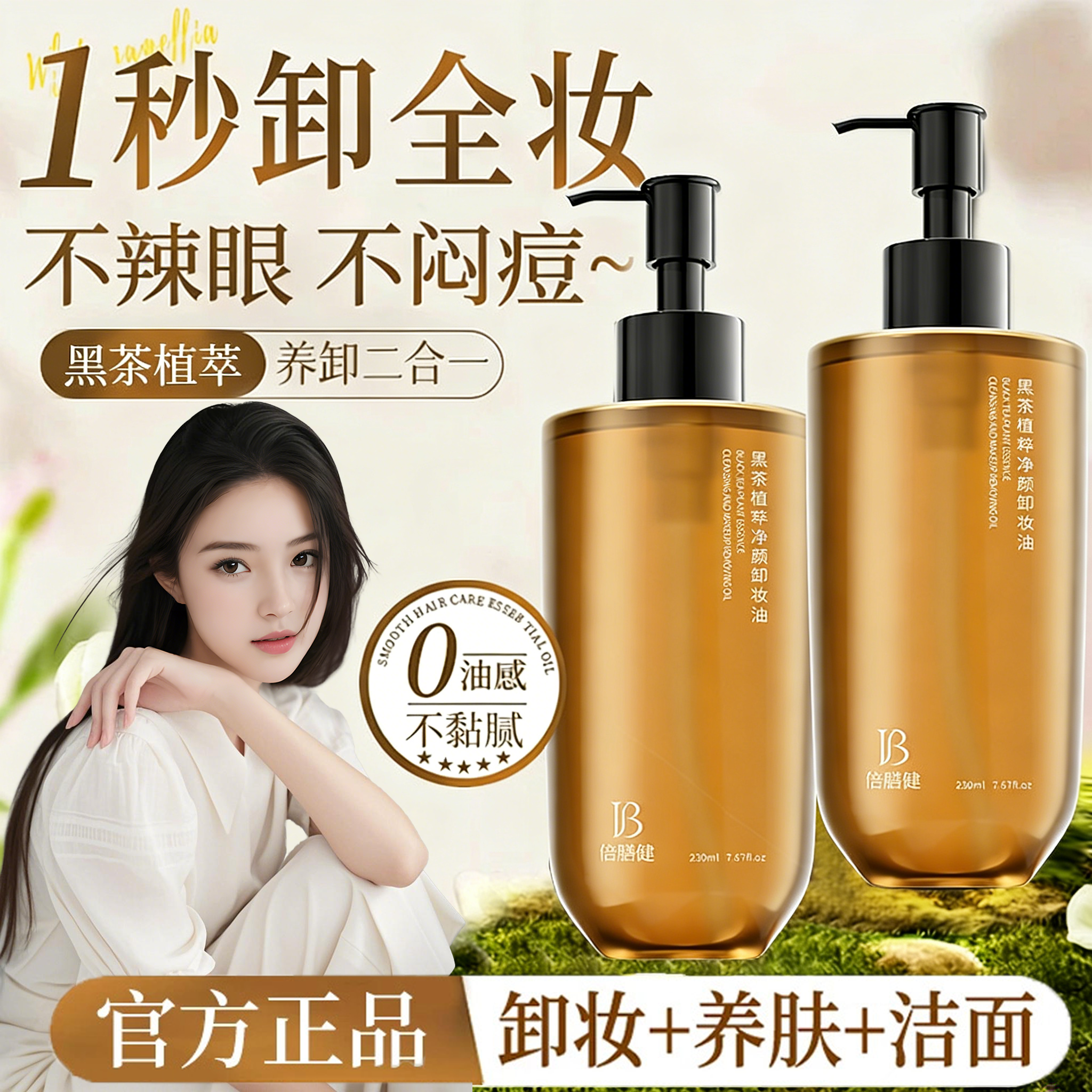 【程十an推荐✅】黑茶卸妆油三合一深层清洁毛孔温和不刺激大量正品