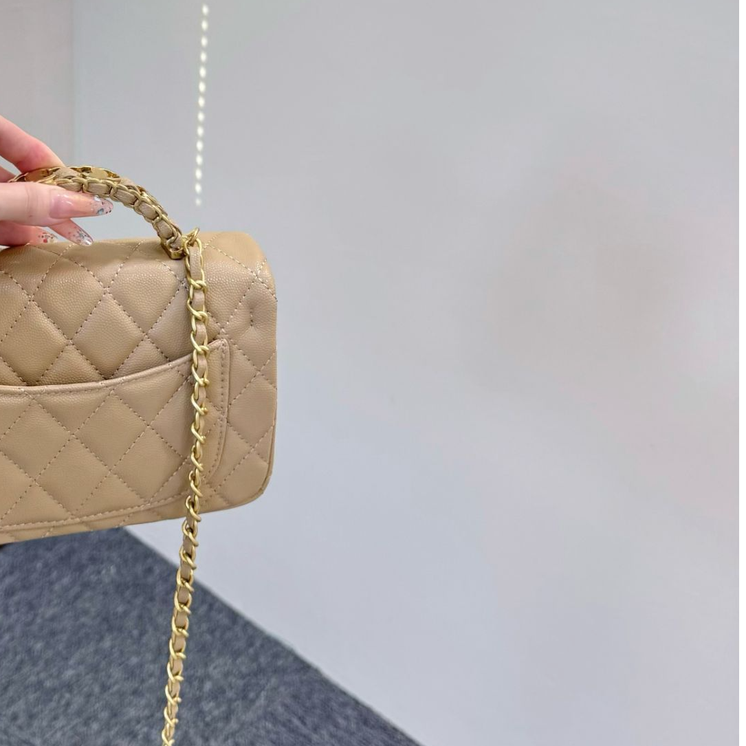 sister【25B手柄大mini】荔枝CF斜挎包（无公仔挂件）