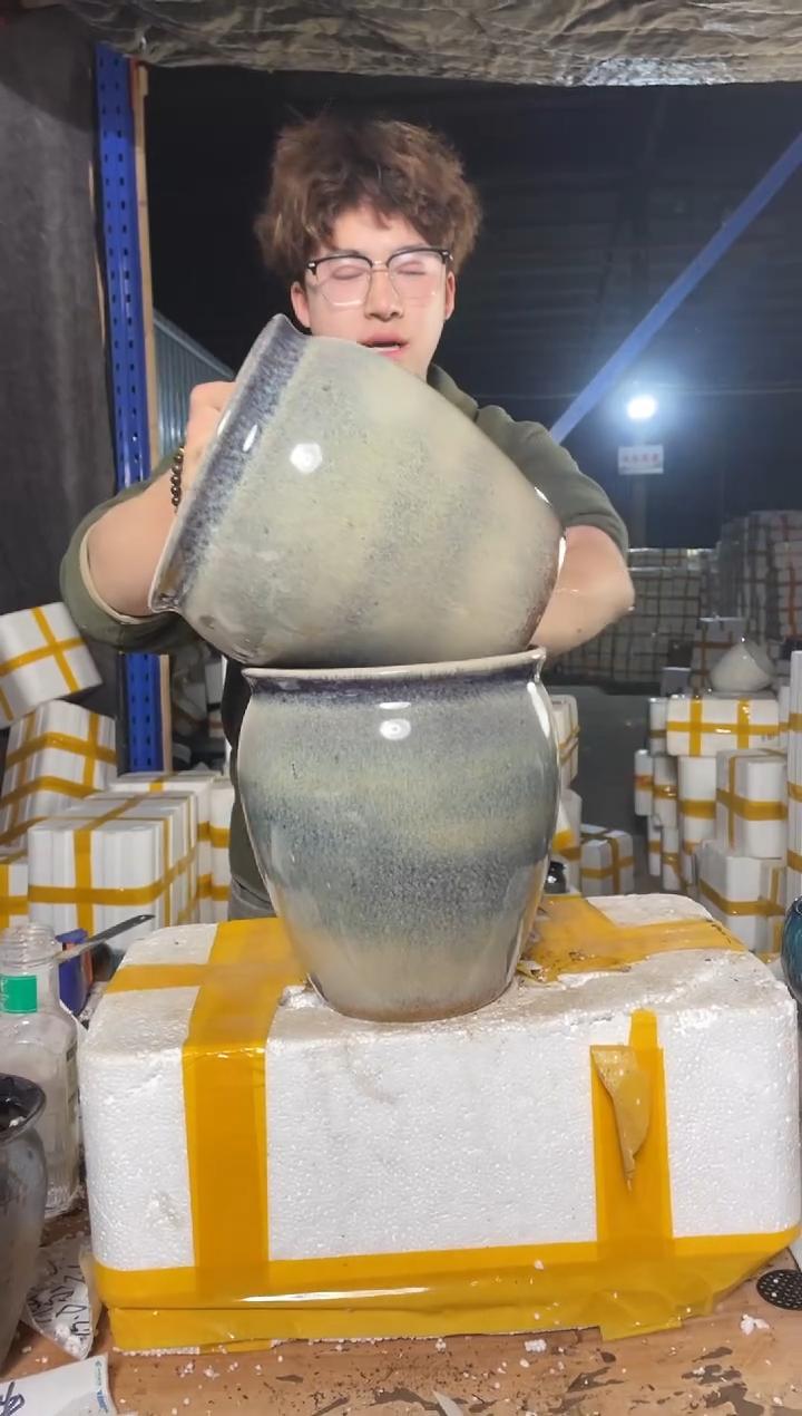 紫砂花盆宜兴紫砂粗陶花盆19-20