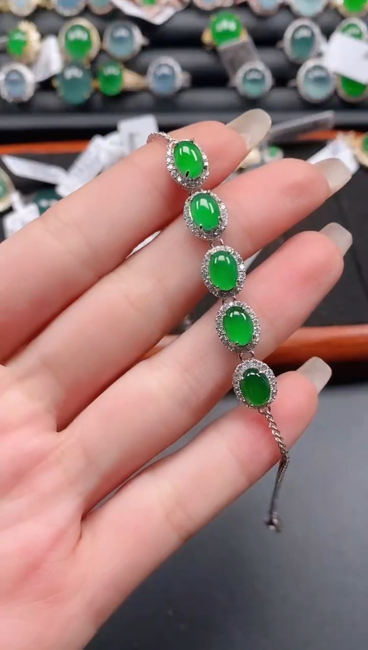 银S925镶嵌戒指翡翠11111111