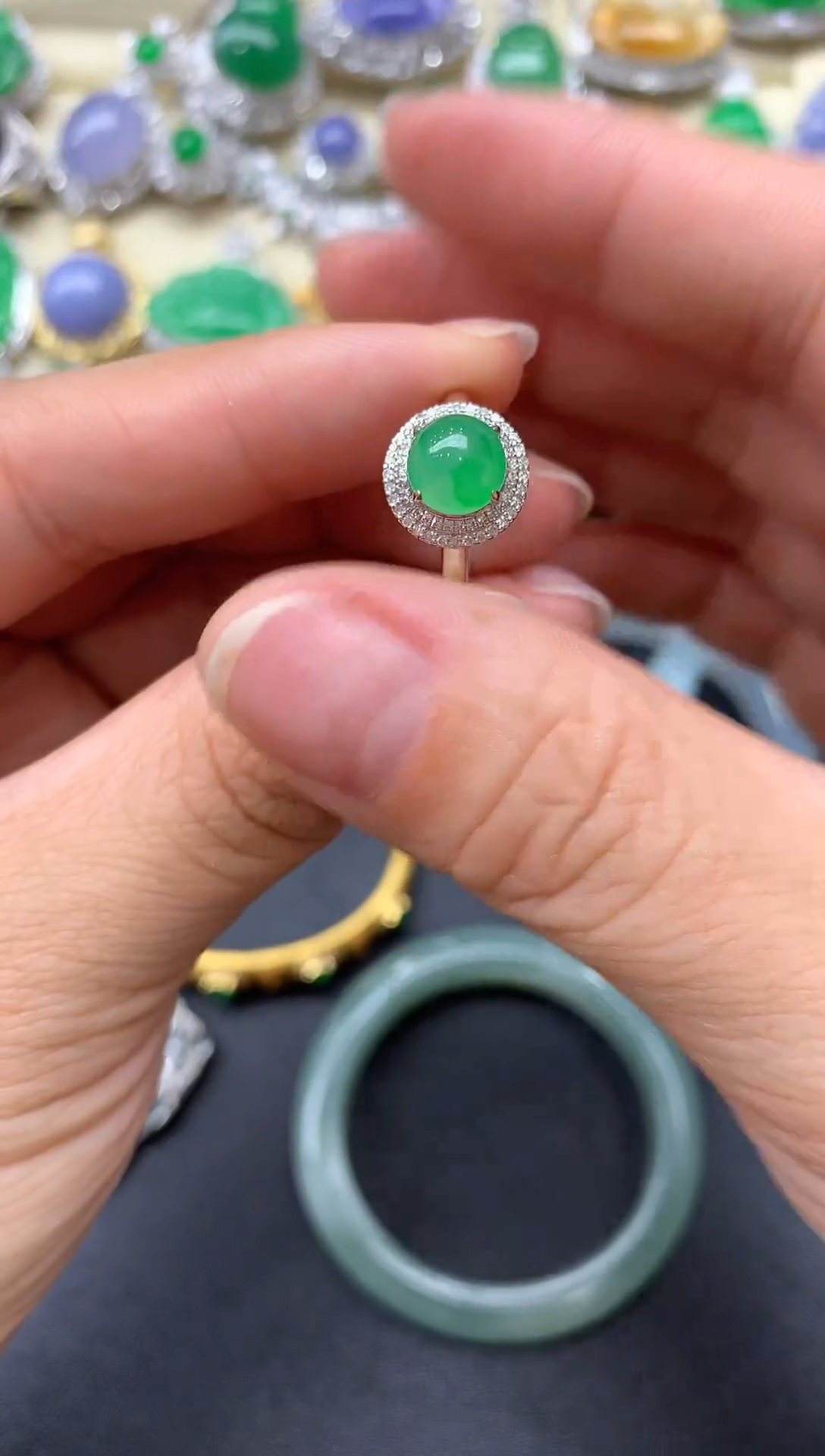 【闪购商品】翡翠戒指18K金镶嵌303-中国好珍宝