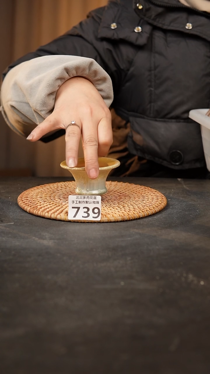 【闪购商品】瓷片739泥泥手工花盆口5