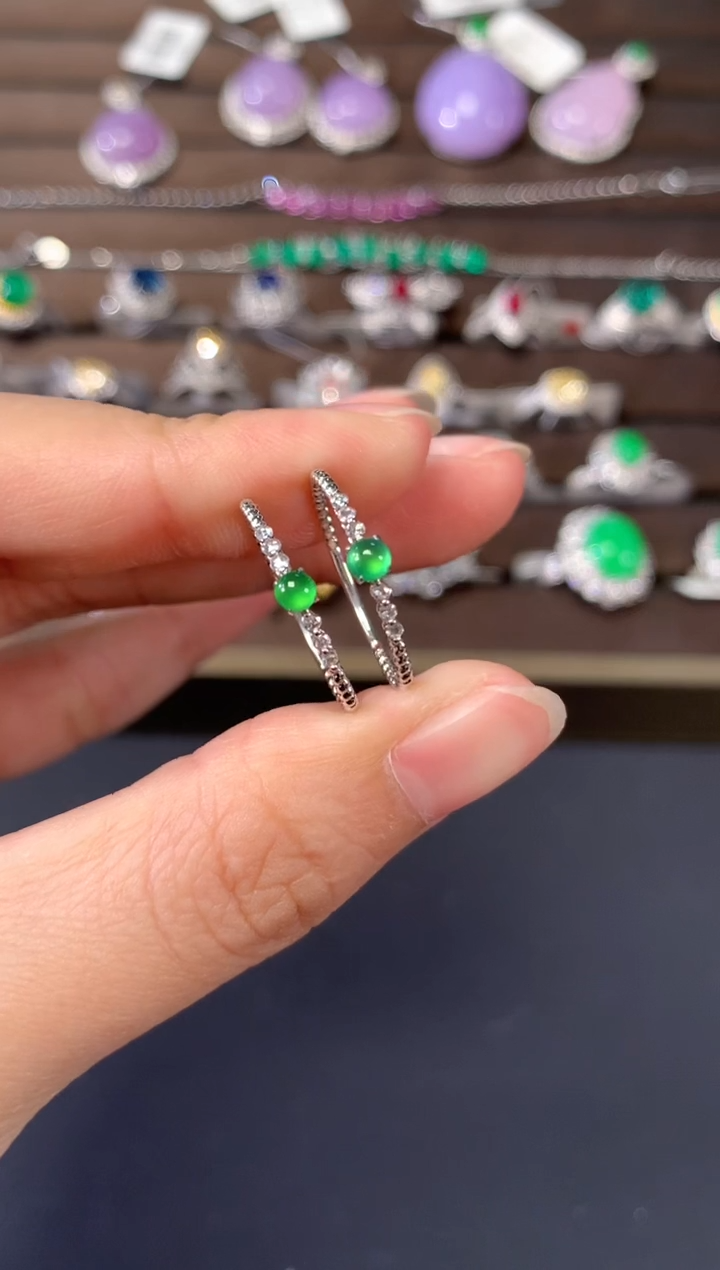 【闪购商品】翡翠戒指18K金镶嵌A753|(多样性发货）拍一发一