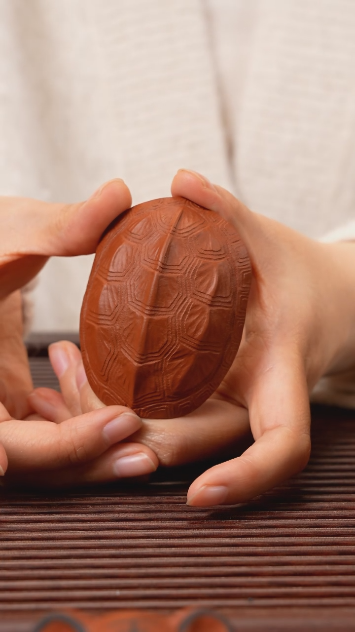 【闪购商品】紫砂茶宠朱泥龟壳