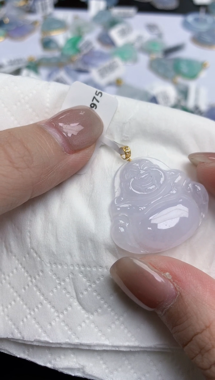 【闪购商品】翡翠颈饰18K金镶嵌天然缅甸翡翠A货