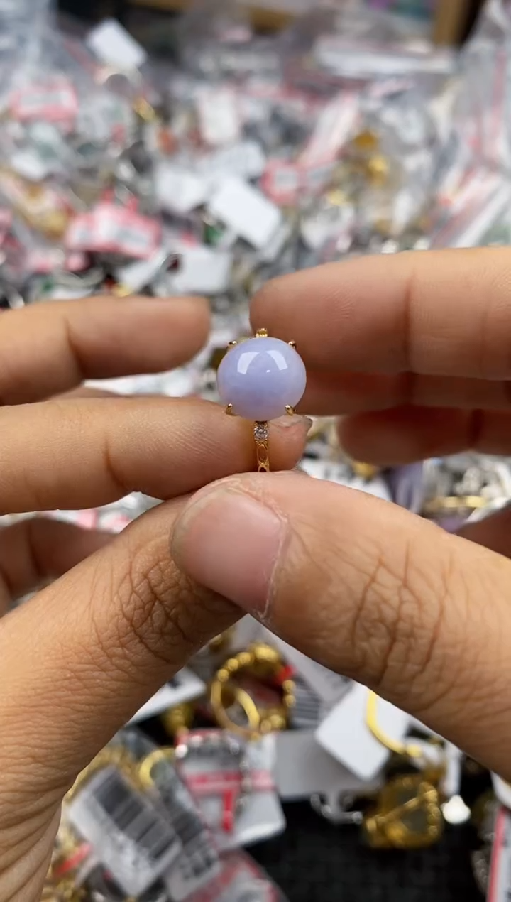 银S925镶嵌戒指翡翠555              8