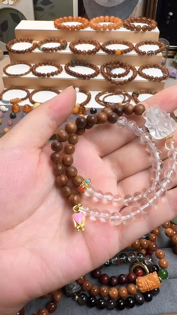 未镶嵌库克手串白水凤九卡6双圈