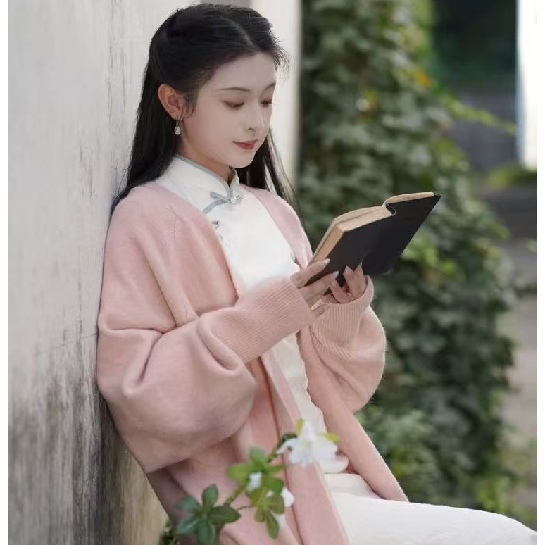 【江南春-针织外套】温柔慵懒风仙女长款针织开衫百搭外套