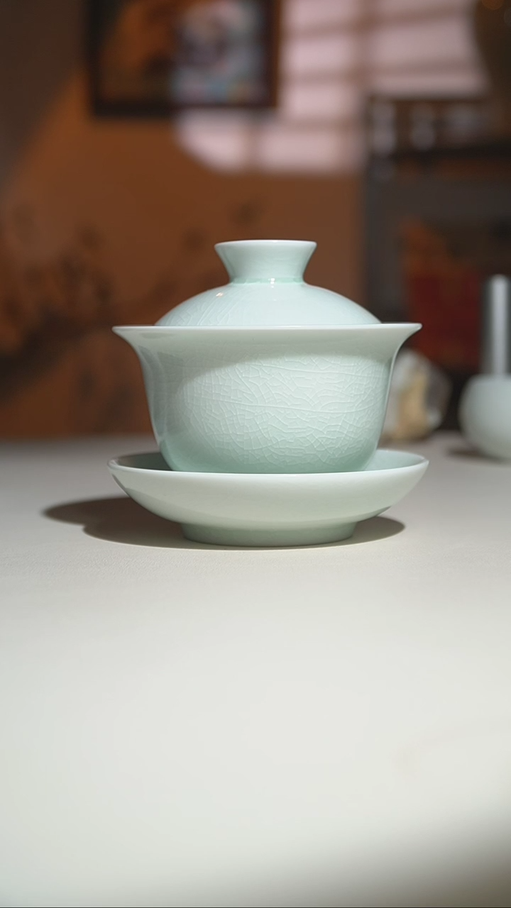 【闪购商品】其他玉青玉兰盖碗3彩