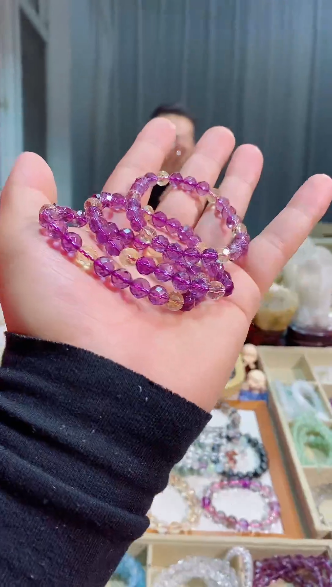 【闪购商品】水晶手链未镶嵌巴西切面紫水晶8m+ (多样性发其一）