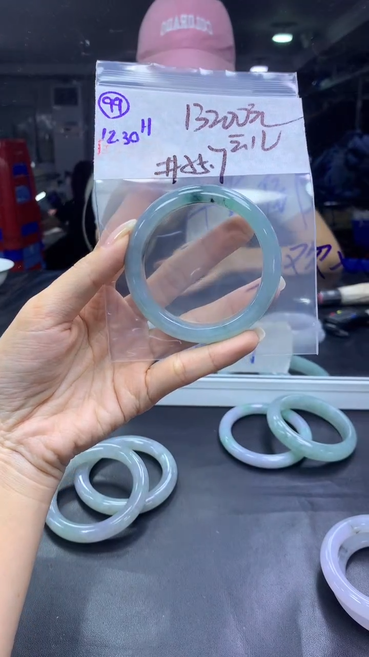 未镶嵌定制翡翠云*99手镯55.7+13200元+拍一发一