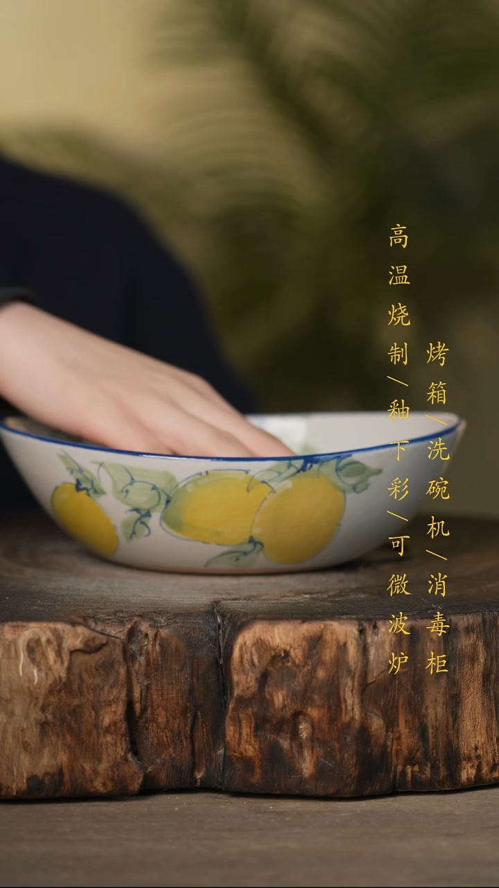 瓷片景德镇高温釉下彩可微波烤箱洗碗机