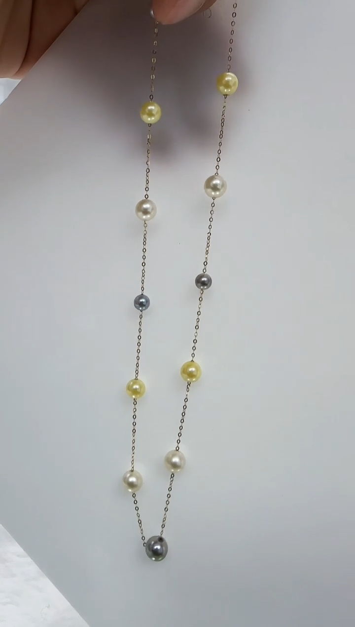 【闪购商品】海水珍珠DA18K金镶嵌c537 糖果满天星