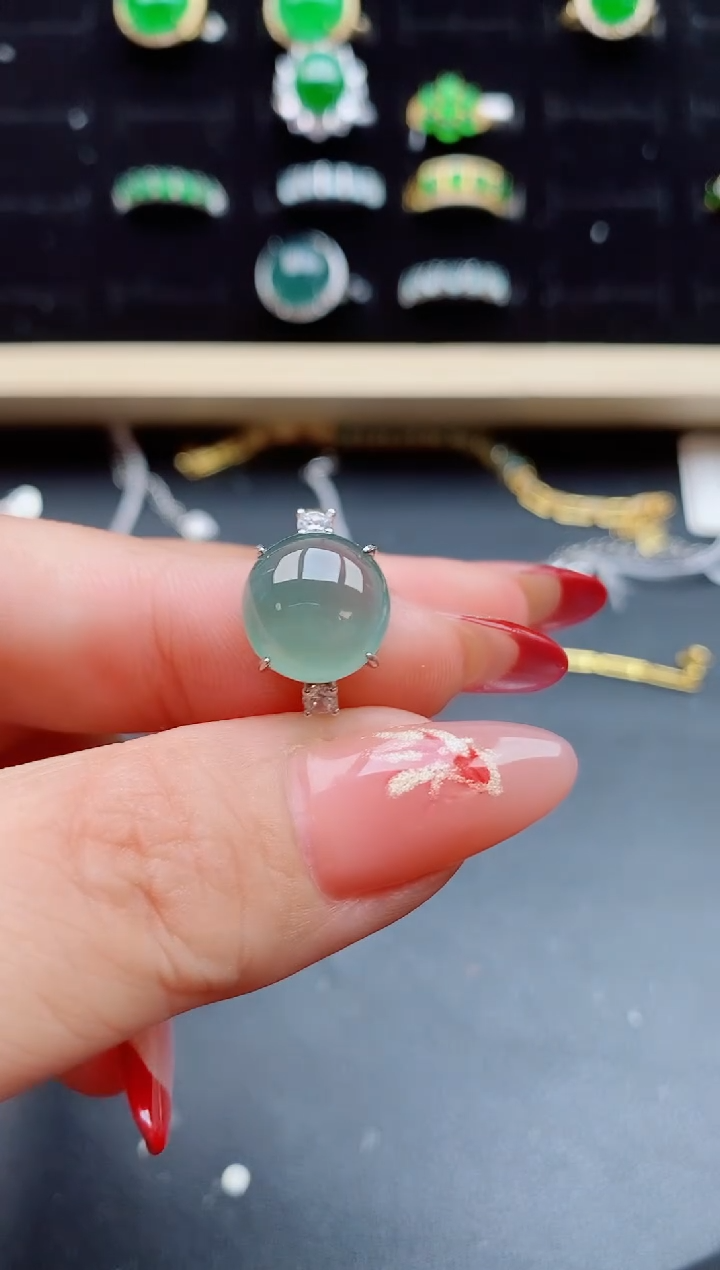【闪购商品】翡翠戒指银S925镶嵌321321