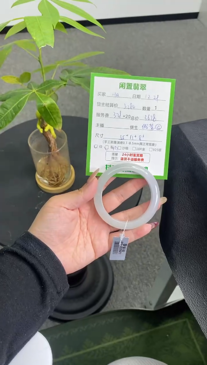 未镶嵌手镯翡翠H****鸭手镯