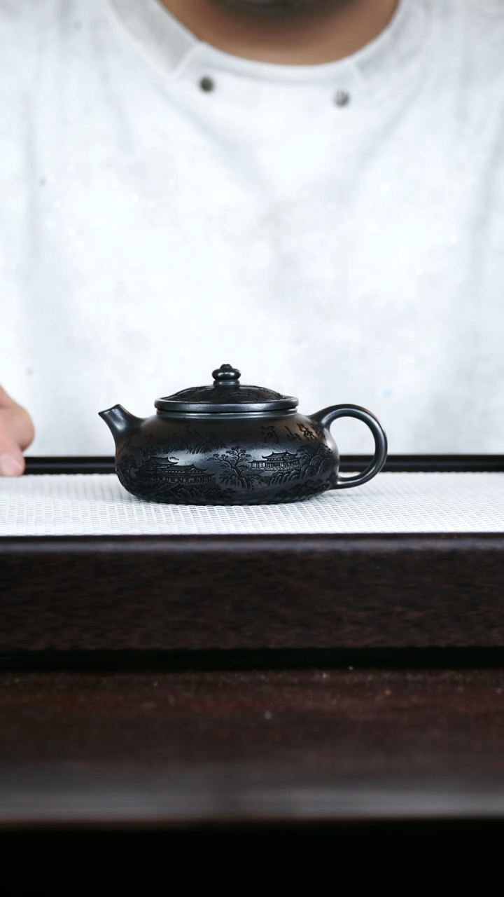 茶壶紫砂石黄寒江230cc