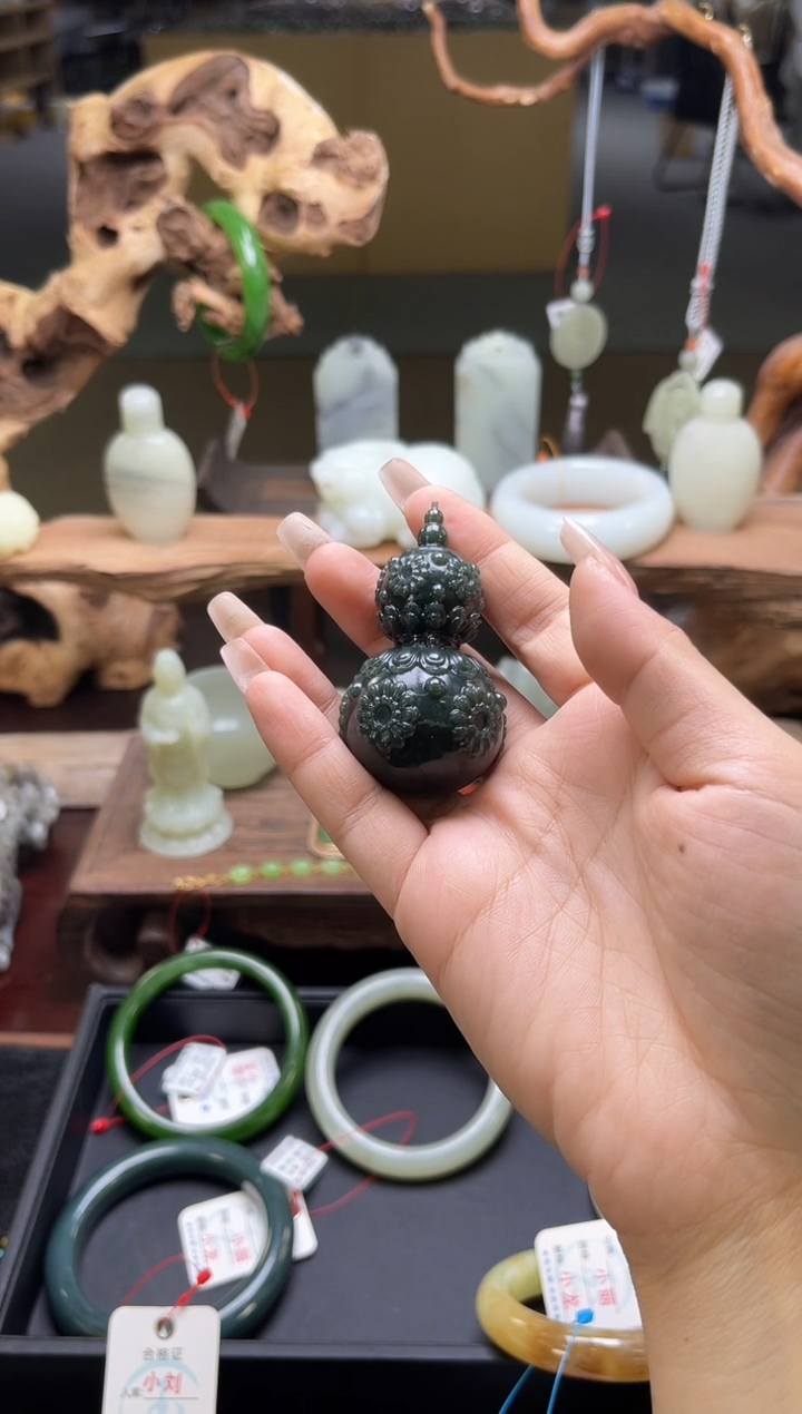 【闪购商品】和田玉手把件未镶嵌青海希拉葫芦 多样性发一