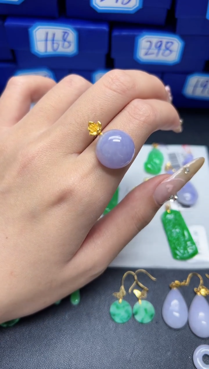 【闪购商品】翡翠颈饰18K金镶嵌Y缅料A货/支持复检/一件