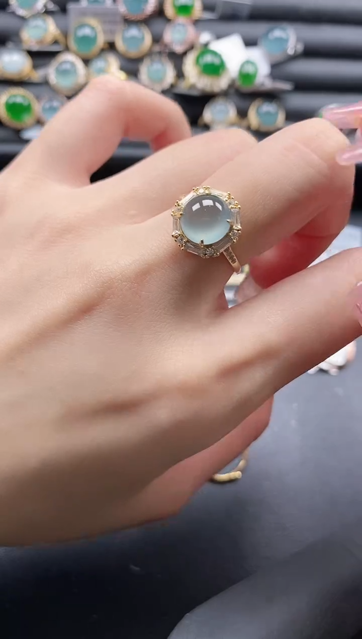 【闪购商品】翡翠戒指银S925镶嵌1111