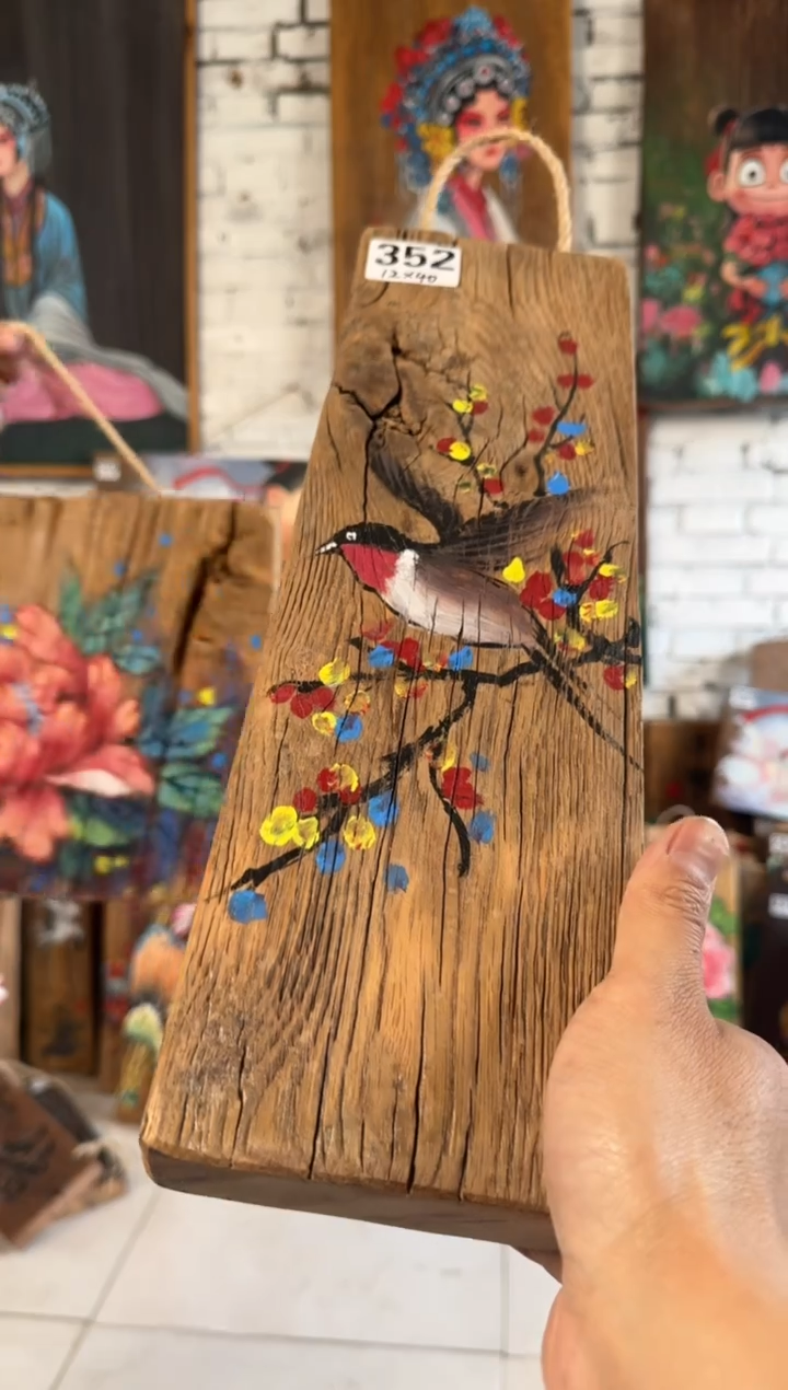 桃核吊坠352号门板画