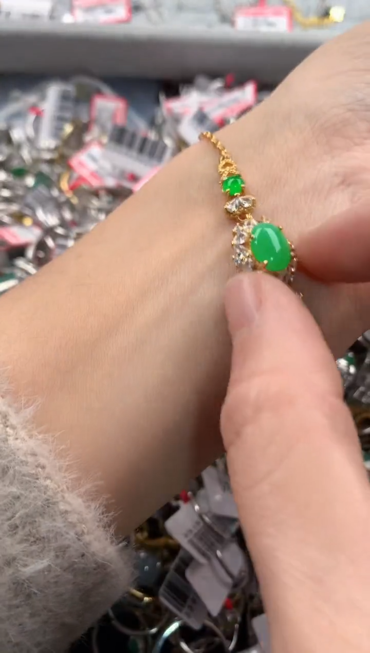 银S925镶嵌戒指翡翠222    3