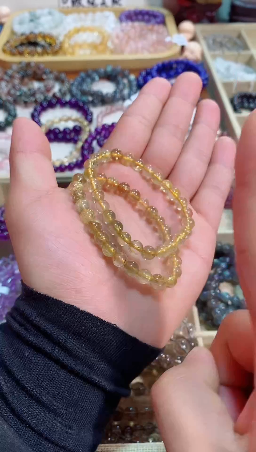 【闪购商品】发晶手链未镶嵌金发晶7m+ （多样性发其一）