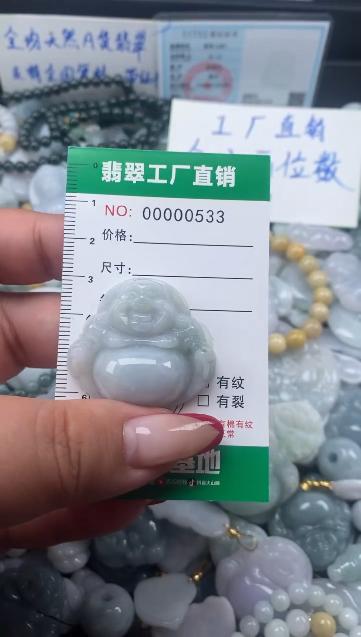 翡翠未镶嵌颈饰天然A货翡翠0533
