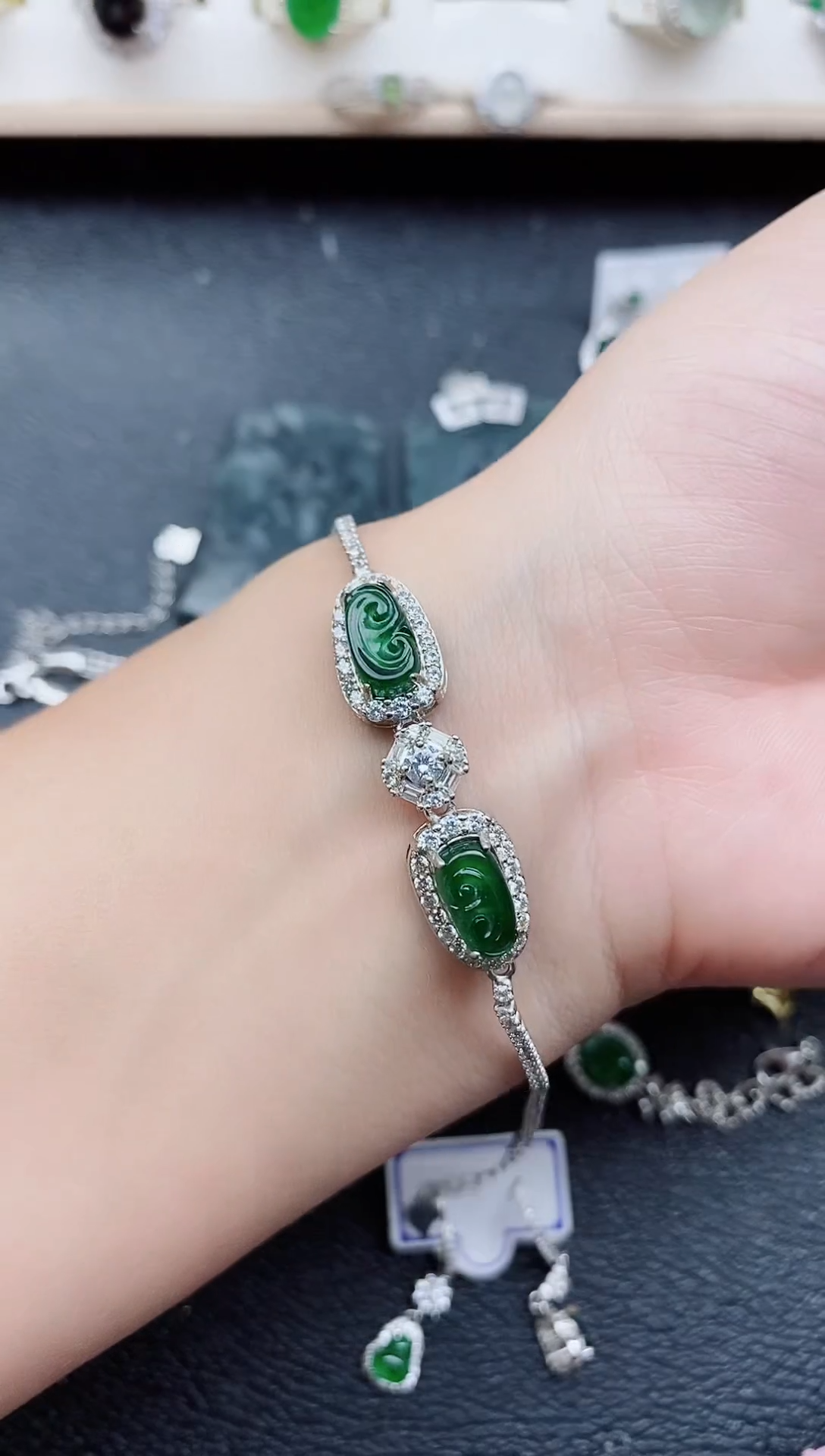 【闪购商品】翡翠戒指银S925镶嵌11111
