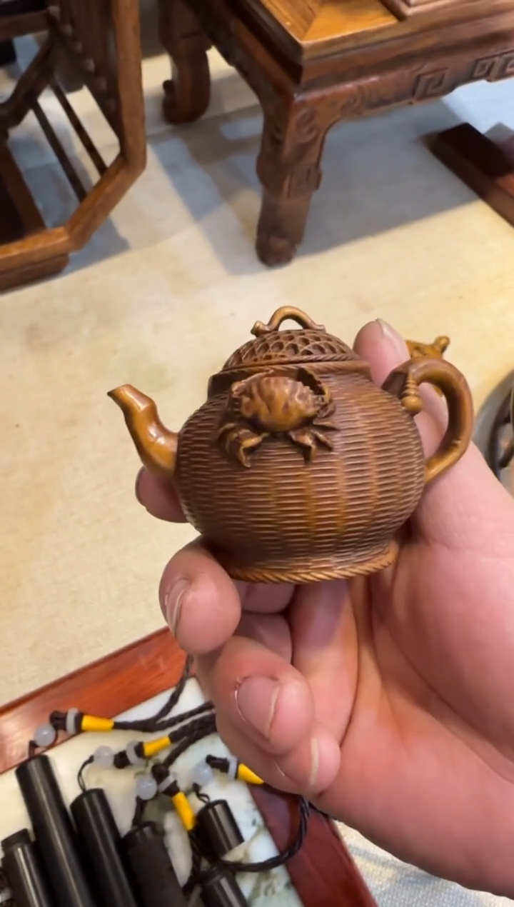 木小叶黄杨木  把把壶