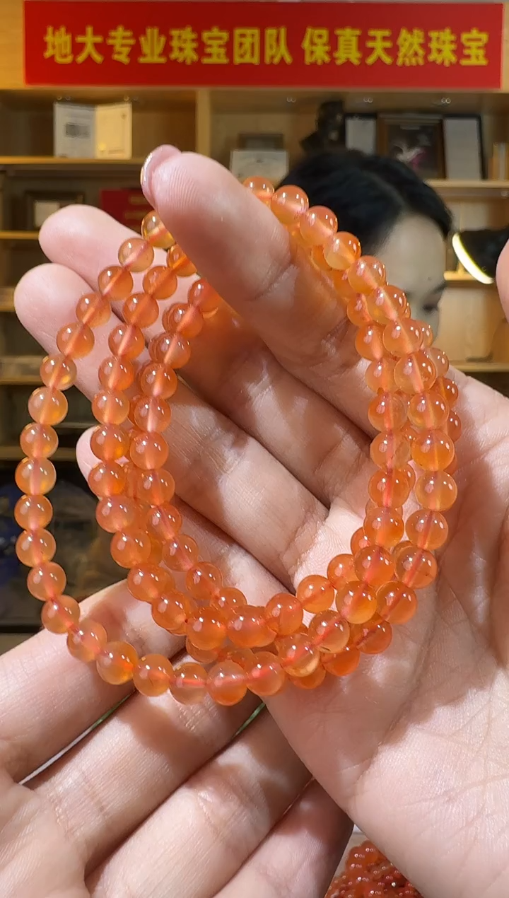 未镶嵌手串南红玛瑙5.5mm天然保山冰红南红玛瑙手串4圈多样性发一