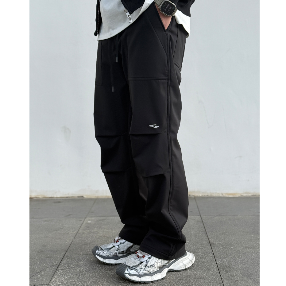 伞兵裤户外速干防水直筒工装裤加绒加厚潮牌宽松透气百搭休闲长裤