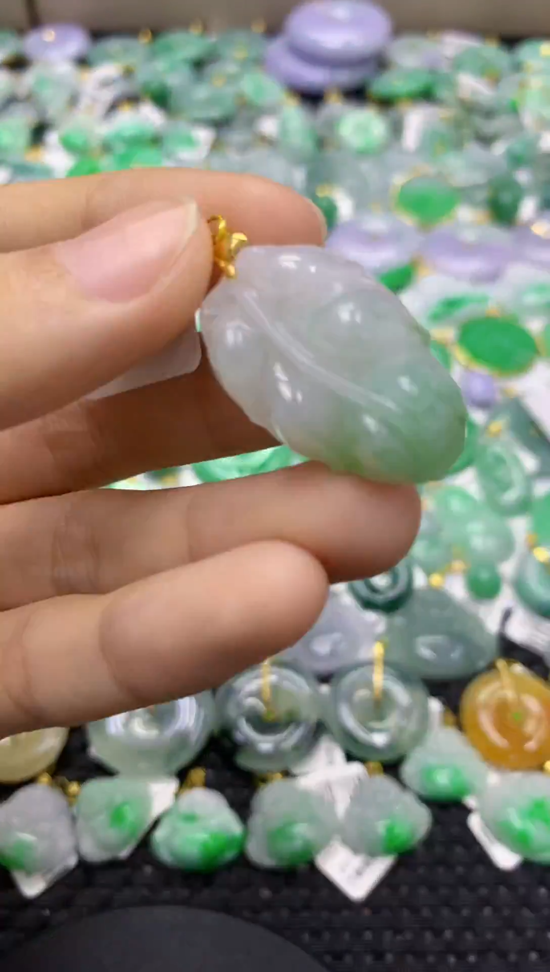 颈饰未镶嵌翡翠天然缅甸翡翠A货