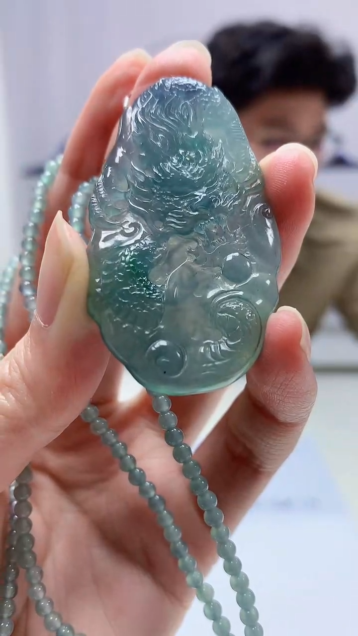 【闪购商品】定制翡翠未镶嵌4688zm-毛货赠珠链挂件157