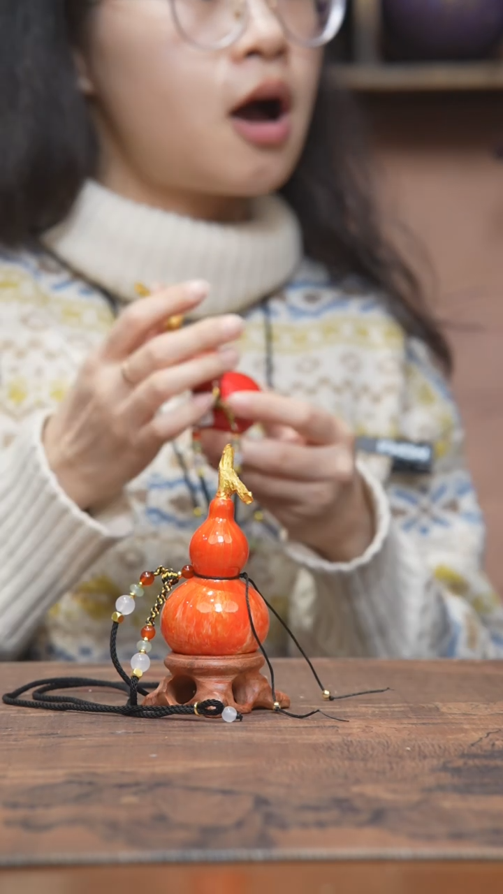 【闪购商品】327号-大漆飘漆小葫芦脖挂