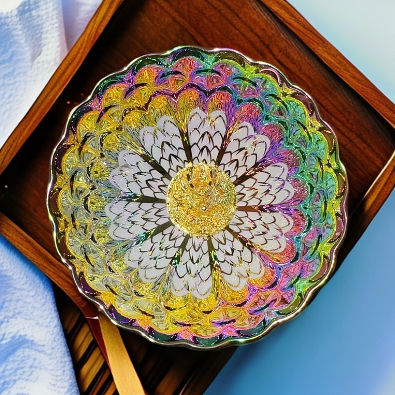 七彩梦幻金龙杯主人杯手工茶器（无礼盒）