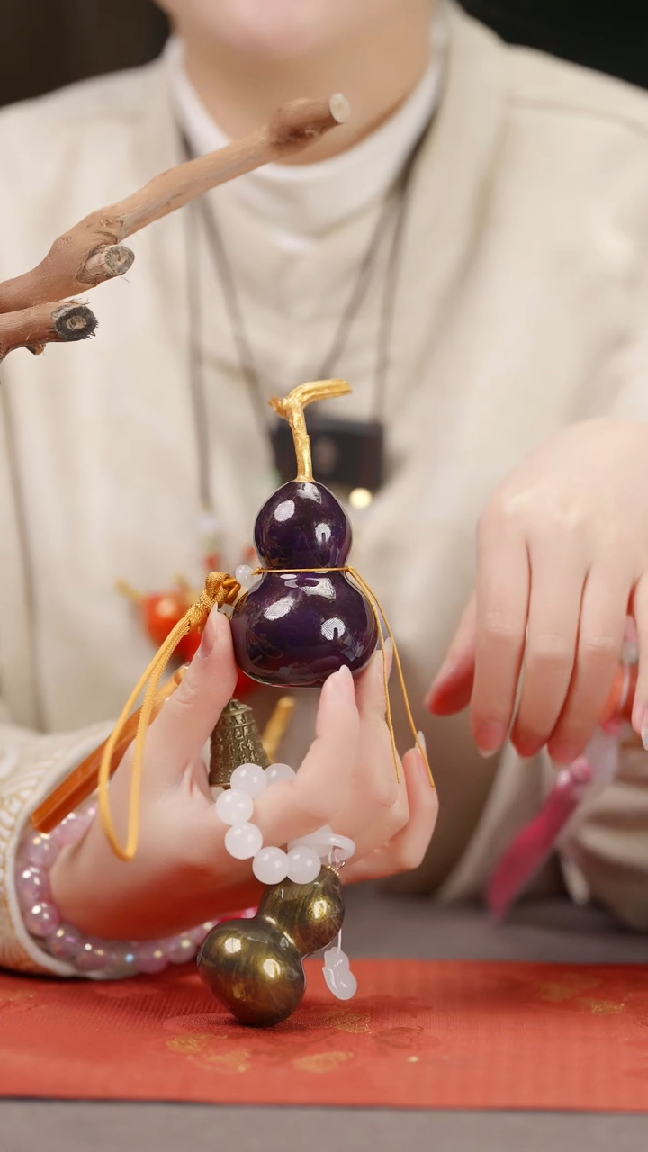 【闪购商品】286大漆葫芦手捻车挂脖挂摆件