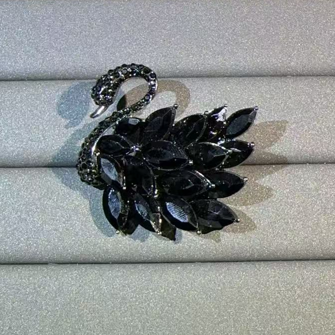 胸针 【乾诚严选】时尚百搭黑天鹅胸针-W125