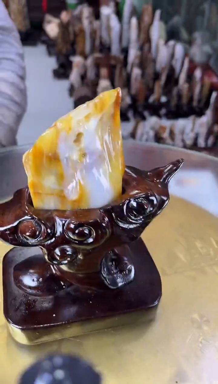 未镶嵌珠宝奇石硅化玉缅甸天然树化玉摆件