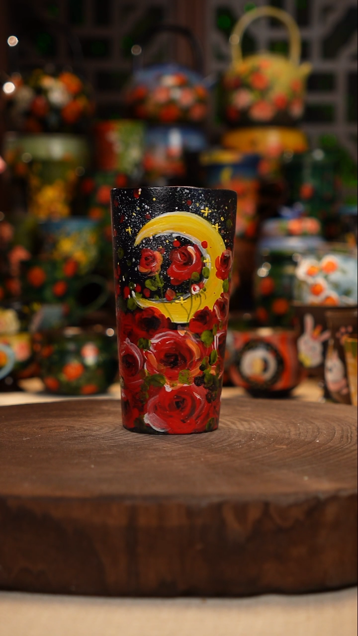 紫砂 油画手绘釉下彩