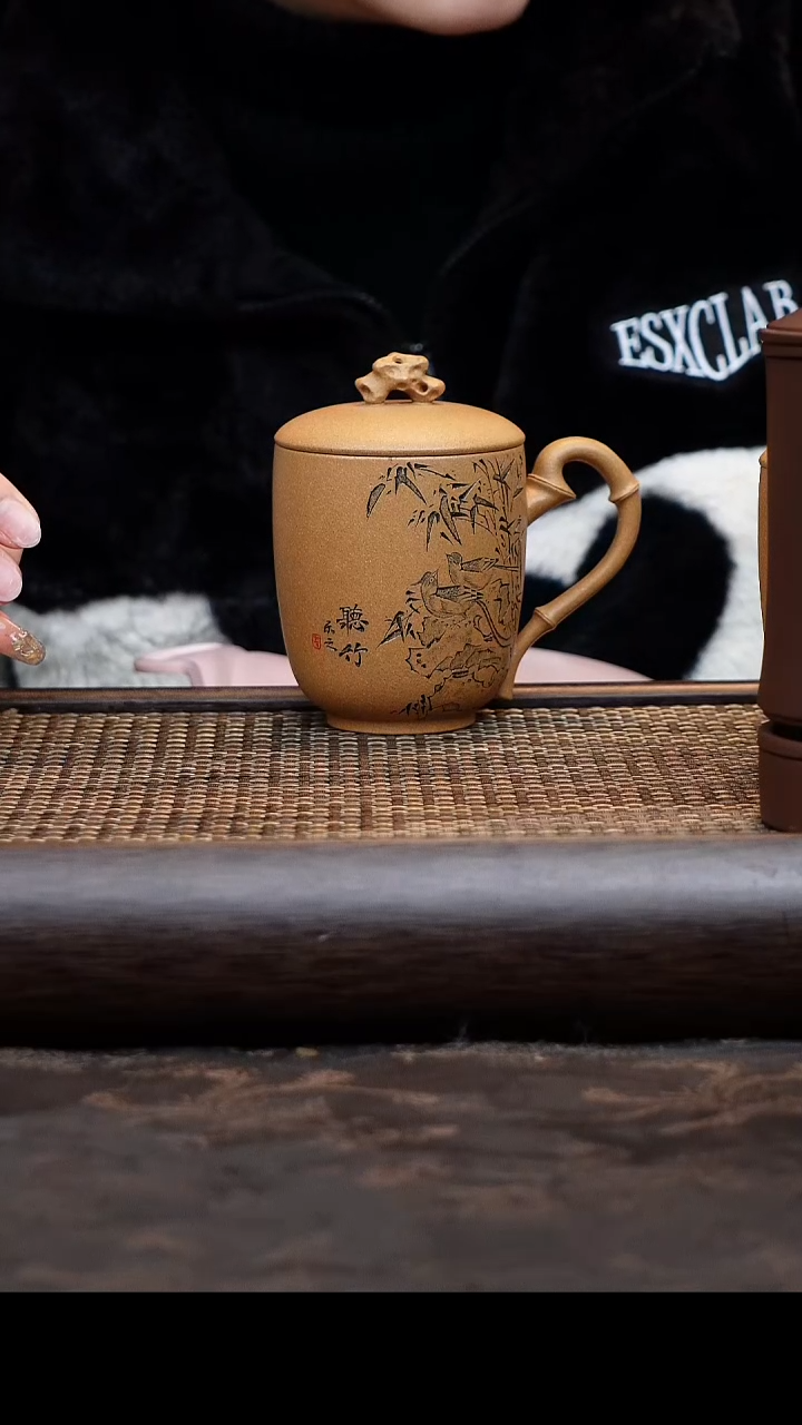 【闪购商品】紫砂茶杯黄金段太湖石