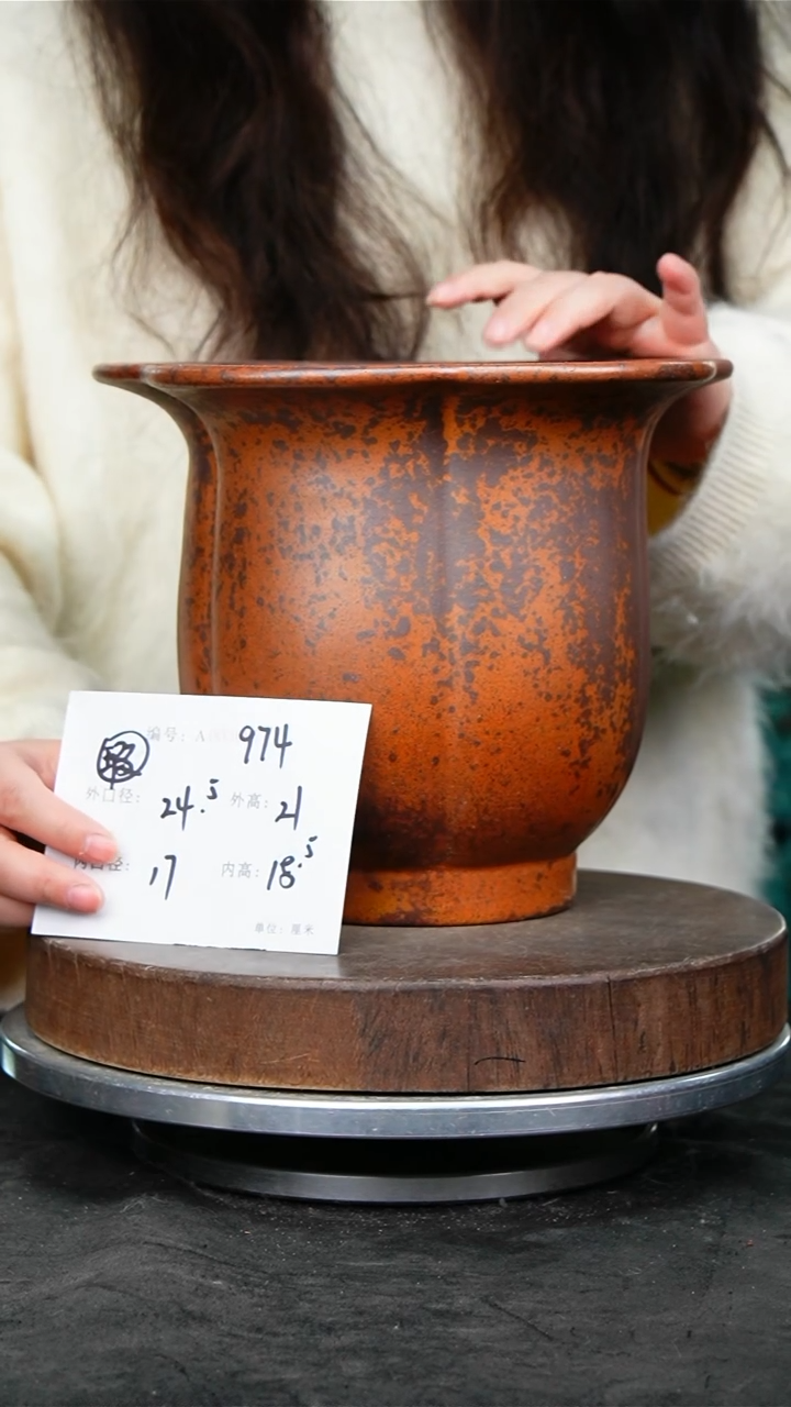 紫砂花盆974瑕疵紫砂花盆