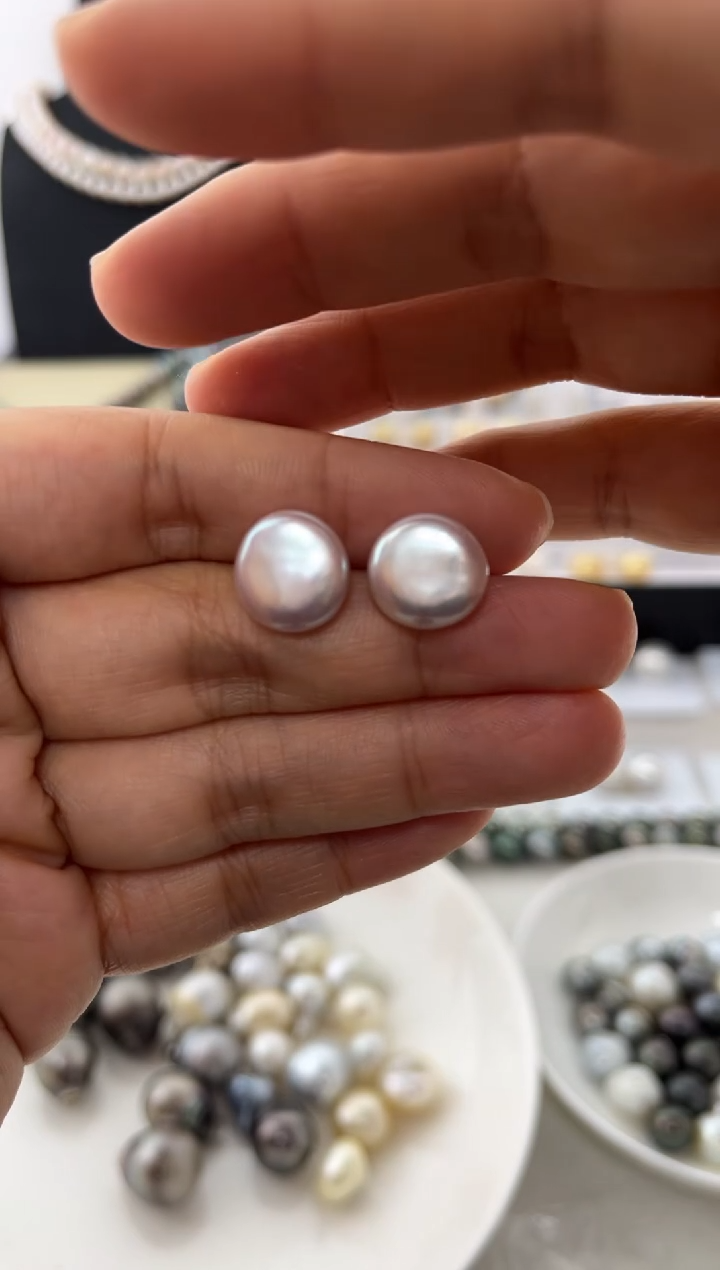 【闪购商品】淡水珍珠耳饰银S925镶嵌淡水珍珠耳饰