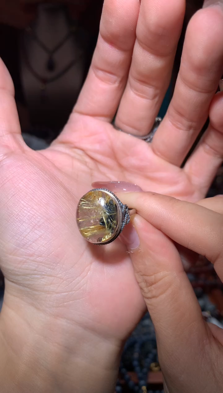 未镶嵌珠宝半成品水晶钛板晶戒指